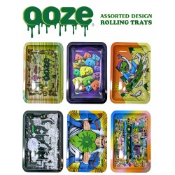 Ooze | Assorted Designs Medium Rolling Trays - 6ct Pack [OZTPK-SET3]